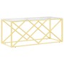 Stainless steel and glass coffee table 110x45x45 cm by vidaXL, Coffee table - Ref: Foro24-349962, Price: 135,42 €, Discount: %