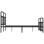 Black metal headboard and footboard bed frame 150x200 cm by vidaXL, Beds and slatted bases - Ref: Foro24-352598, Price: 158,2...