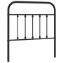 Black metal headboard 80 cm by vidaXL, Headboards and footboards - Ref: Foro24-352605, Price: 29,83 €, Discount: %