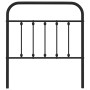 Black metal headboard 80 cm by vidaXL, Headboards and footboards - Ref: Foro24-352605, Price: 29,83 €, Discount: %