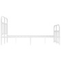 Metal bed frame with headboard and white footboard 120x200 cm by vidaXL, Beds and slatted bases - Ref: Foro24-352643, Price: ...