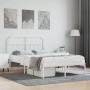 Metal bed frame with white headboard 120x200 cm by vidaXL, Beds and slatted bases - Ref: Foro24-352625, Price: 116,10 €, Disc...