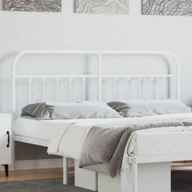 Cabecero de metal blanco 160 cm de vidaXL, Cabeceros y pies de cama - Ref: Foro24-352662, Precio: 45,69 €, Descuento: %