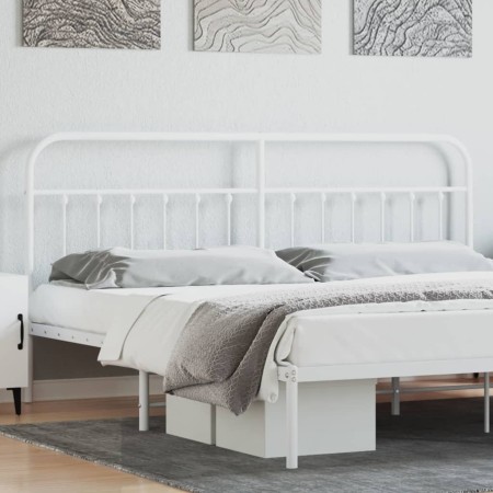 Cabecero de metal blanco 200 cm de vidaXL, Cabeceros y pies de cama - Ref: Foro24-352665, Precio: 45,83 €, Descuento: %