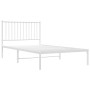 Metal bed frame with white headboard 100x190 cm by vidaXL, Beds and slatted bases - Ref: Foro24-350925, Price: 77,75 €, Disco...