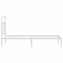 Estructura de cama de metal con cabecero blanco 90x190 cm de vidaXL, Camas y somieres - Ref: Foro24-352619, Precio: 67,46 €, ...