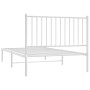 Metal bed frame with white headboard 100x190 cm by vidaXL, Beds and slatted bases - Ref: Foro24-350925, Price: 77,75 €, Disco...