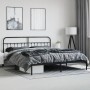 Black metal headboard and footboard bed frame 183x213cm by vidaXL, Beds and slatted bases - Ref: Foro24-352601, Price: 140,20...