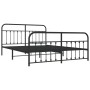 Black metal headboard and footboard bed frame 183x213cm by vidaXL, Beds and slatted bases - Ref: Foro24-352601, Price: 140,20...