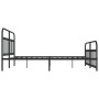 Black metal headboard and footboard bed frame 183x213cm by vidaXL, Beds and slatted bases - Ref: Foro24-352601, Price: 140,20...