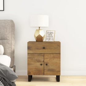 Mango plywood wood nightstand 50x33x60 cm by vidaXL, Nightstands - Ref: Foro24-350671, Price: 115,28 €, Discount: %