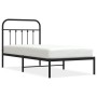 Estructura de cama con cabecero metal negro 90x190 cm de vidaXL, Camas y somieres - Ref: Foro24-352570, Precio: 73,19 €, Desc...