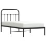 Estructura de cama con cabecero metal negro 90x190 cm de vidaXL, Camas y somieres - Ref: Foro24-352570, Precio: 73,19 €, Desc...