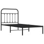 Estructura de cama con cabecero metal negro 90x190 cm de vidaXL, Camas y somieres - Ref: Foro24-352570, Precio: 73,19 €, Desc...