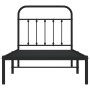 Estructura de cama con cabecero metal negro 90x190 cm de vidaXL, Camas y somieres - Ref: Foro24-352570, Precio: 73,19 €, Desc...