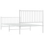 Estructura cama metal con cabecero y pie cama blanca 100x200 cm de vidaXL, Camas y somieres - Ref: Foro24-350944, Precio: 80,...