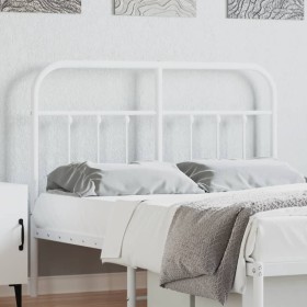 White metal headboard 120 cm by vidaXL, Headboards and footboards - Ref: Foro24-352658, Price: 39,99 €, Discount: %