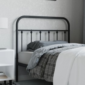 Black metal headboard 100 cm by vidaXL, Headboards and footboards - Ref: Foro24-352607, Price: 29,99 €, Discount: %