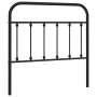 Black metal headboard 100 cm by vidaXL, Headboards and footboards - Ref: Foro24-352607, Price: 29,11 €, Discount: %