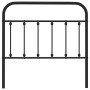 Black metal headboard 100 cm by vidaXL, Headboards and footboards - Ref: Foro24-352607, Price: 29,11 €, Discount: %