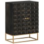 Aparador de hierro y madera maciza de mango negro 55x34x75 cm de vidaXL, Aparadores - Ref: Foro24-351679, Precio: 194,37 €, D...