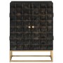 Aparador de hierro y madera maciza de mango negro 55x34x75 cm de vidaXL, Aparadores - Ref: Foro24-351679, Precio: 194,37 €, D...