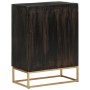 Aparador de hierro y madera maciza de mango negro 55x34x75 cm de vidaXL, Aparadores - Ref: Foro24-351679, Precio: 194,37 €, D...