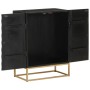 Aparador de hierro y madera maciza de mango negro 55x34x75 cm de vidaXL, Aparadores - Ref: Foro24-351679, Precio: 194,37 €, D...