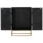 Aparador de hierro y madera maciza de mango negro 55x34x75 cm de vidaXL, Aparadores - Ref: Foro24-351679, Precio: 194,37 €, D...