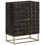 Aparador de hierro y madera maciza de mango negro 55x34x75 cm de vidaXL, Aparadores - Ref: Foro24-351679, Precio: 194,37 €, D...