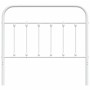 White metal headboard 107 cm by vidaXL, Headboards and footboards - Ref: Foro24-352657, Price: 32,38 €, Discount: %