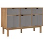 OTTA Sideboard aus massivem Kiefernholz braun und grau 114x43x73,5 cm von vidaXL, Sideboards - Ref: Foro24-351298, Preis: 177...