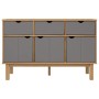 OTTA Sideboard aus massivem Kiefernholz braun und grau 114x43x73,5 cm von vidaXL, Sideboards - Ref: Foro24-351298, Preis: 177...