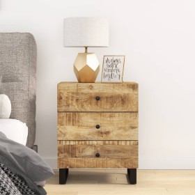 Mango plywood wood nightstand 50x33x62 cm by vidaXL, Nightstands - Ref: Foro24-350660, Price: 118,99 €, Discount: %