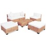 18-teilige Sofagarnitur aus natürlichem Rattan von vidaXL, Sofas - Ref: Foro24-244624, Preis: 1,00 €, Rabatt: %