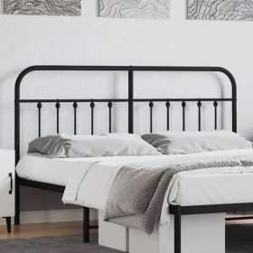 Black metal headboard 180 cm by vidaXL, Headboards and footboards - Ref: Foro24-352614, Price: 46,36 €, Discount: %