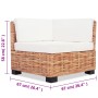 18-teilige Sofagarnitur aus natürlichem Rattan von vidaXL, Sofas - Ref: Foro24-244624, Preis: 1,00 €, Rabatt: %