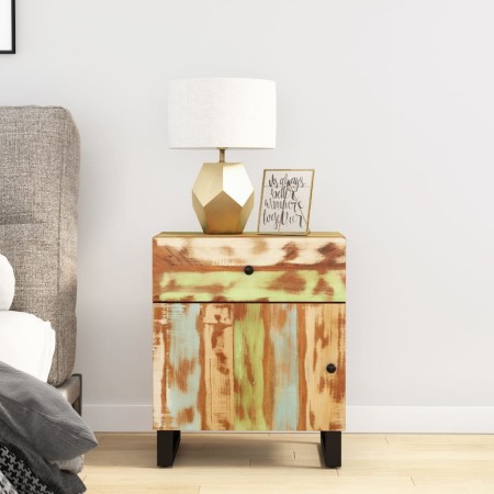 Recycled wood and plywood bedside table 50x33x60 cm by vidaXL, Nightstands - Ref: Foro24-350658, Price: 114,78 €, Discount: %