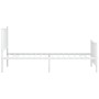 Estructura cama metal cabecero y estribo blanca 100x190 cm de vidaXL, Camas y somieres - Ref: Foro24-350943, Precio: 80,44 €,...