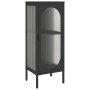 Tall glass and black steel display cabinet 40x35x105 cm by vidaXL, Sideboards - Ref: Foro24-352999, Price: 168,94 €, Discount: %