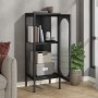 Tall glass and black steel display cabinet 40x35x105 cm by vidaXL, Sideboards - Ref: Foro24-352999, Price: 168,94 €, Discount: %