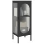 Tall glass and black steel display cabinet 40x35x105 cm by vidaXL, Sideboards - Ref: Foro24-352999, Price: 168,94 €, Discount: %