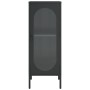 Tall glass and black steel display cabinet 40x35x105 cm by vidaXL, Sideboards - Ref: Foro24-352999, Price: 168,94 €, Discount: %