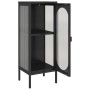 Tall glass and black steel display cabinet 40x35x105 cm by vidaXL, Sideboards - Ref: Foro24-352999, Price: 168,94 €, Discount: %