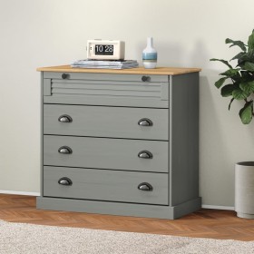 VIGO chest of drawers solid gray pine wood 80x40x76 cm by vidaXL, Drawers - Ref: Foro24-353162, Price: 159,64 €, Discount: %