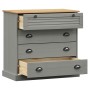 VIGO chest of drawers solid gray pine wood 80x40x76 cm by vidaXL, Drawers - Ref: Foro24-353162, Price: 166,05 €, Discount: %