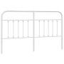 Cabecero de metal blanco 180 cm de vidaXL, Cabeceros y pies de cama - Ref: Foro24-352663, Precio: 46,32 €, Descuento: %