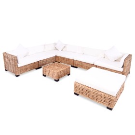 27-piece natural rattan sofa set by vidaXL, Sofas - Ref: Foro24-244623, Price: 1,00 €, Discount: %