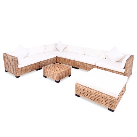 27-teilige Sofagarnitur aus natürlichem Rattan von vidaXL, Sofas - Ref: Foro24-244623, Preis: 1,00 €, Rabatt: %