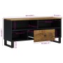 Mango wood and plywood TV cabinet 100x33x46 cm by vidaXL, TV Furniture - Ref: Foro24-351973, Price: 86,53 €, Discount: %